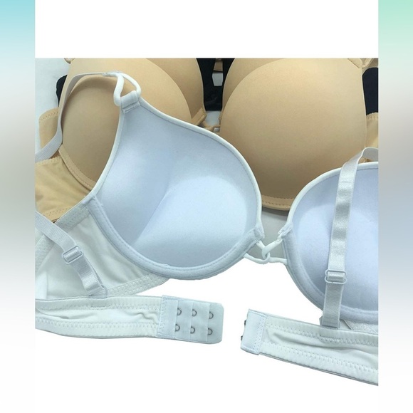 🆕 6 pcs Max Lift Power Wired Add 2 Cup Sizes T-Shirt Double Push Up Bra - Picture 2 of 2